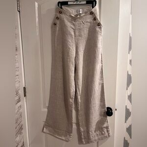 ALOHAS Light Brown Linen Pants